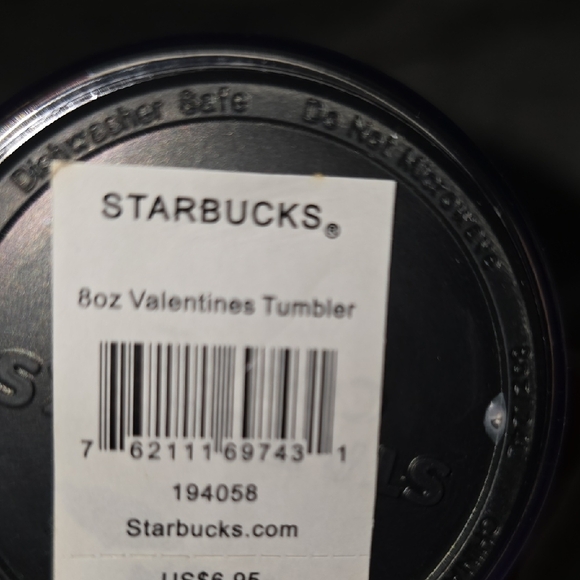 Starbucks Valentine's Tumbler with Black Lid - Picture 2 of 3